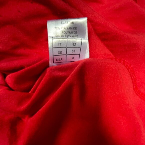 MC Planet by Innate Dress Size 1 Sleeveless Pleated Asymmetric Red Stretch - Picture 9 of 9